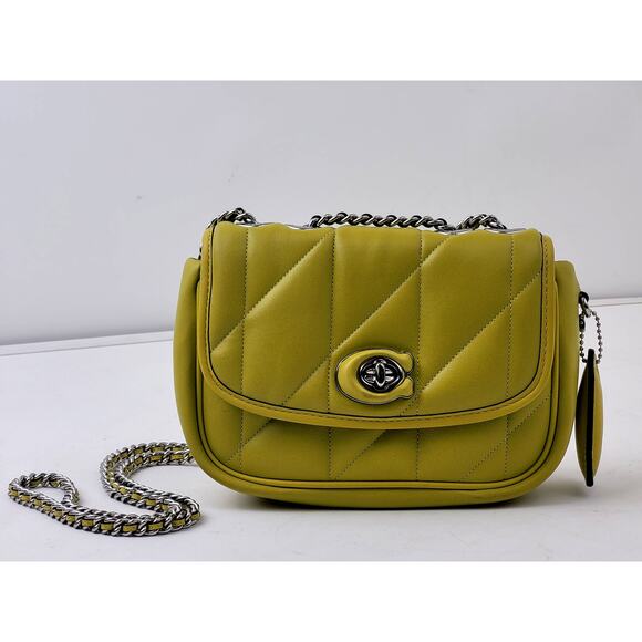 Coach Pillow Madison Shoulder Bag 18 w Quilting 7 3/4" x 5 1/4" - Picture 1 of 14